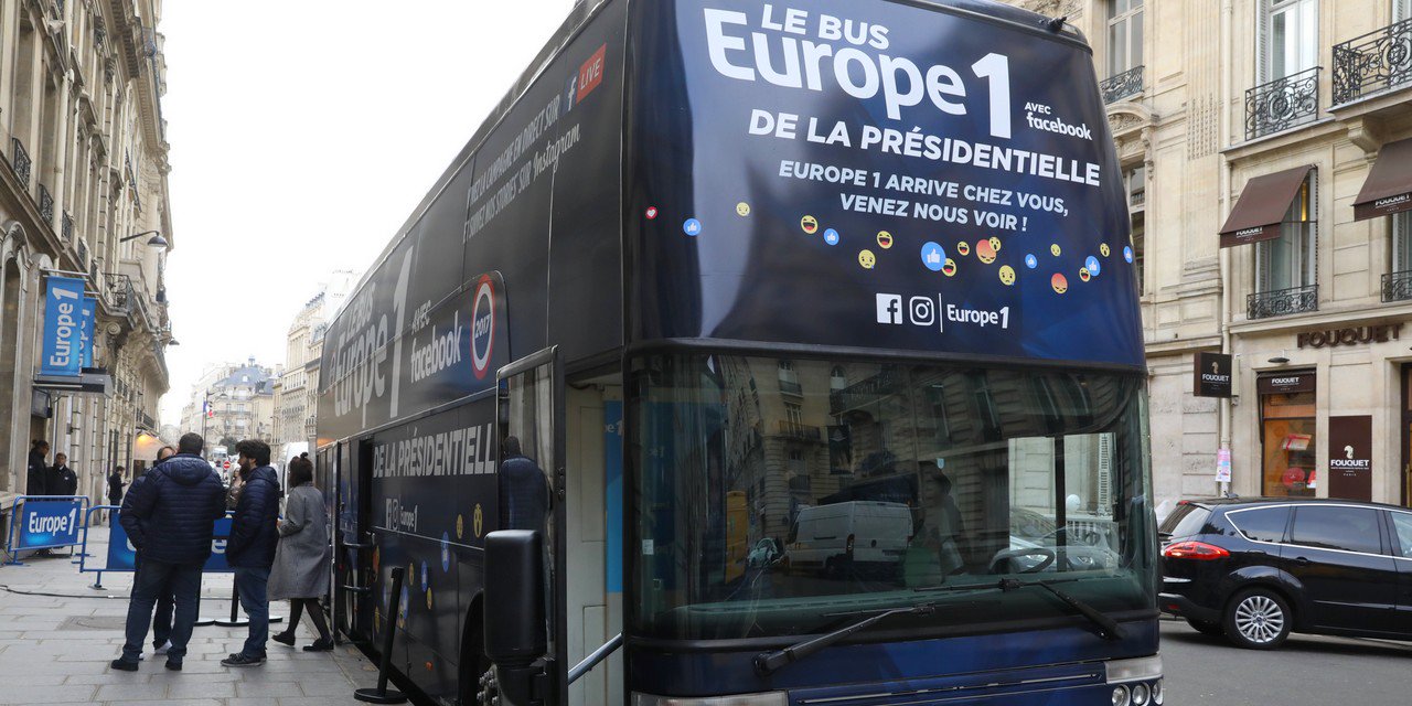 Bus Europe 1 de la présidentielle