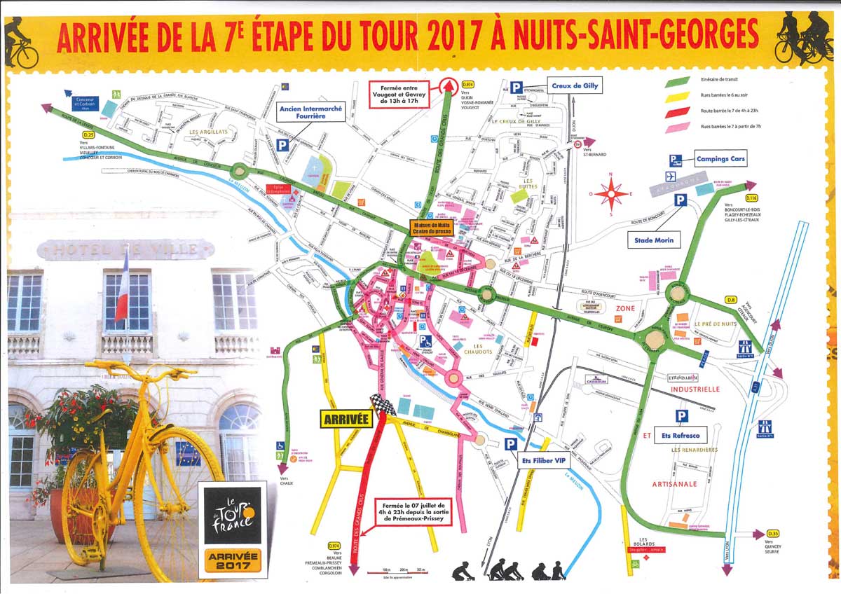 Carte d'accès à Nuits-Saint-Georges