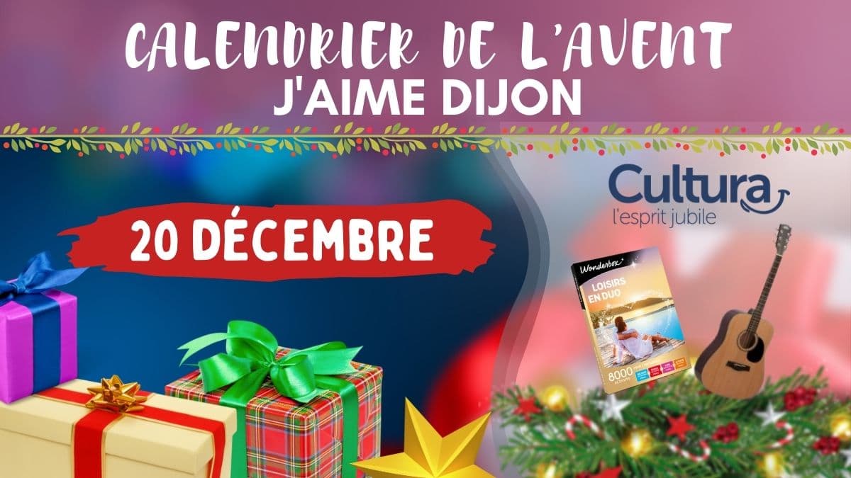 À gagner aujourd'hui dans le calendrier de l'Avent 2021 J'Aime Dijon : une guitare folk et un coffret découverte offerts par Cultura Dijon