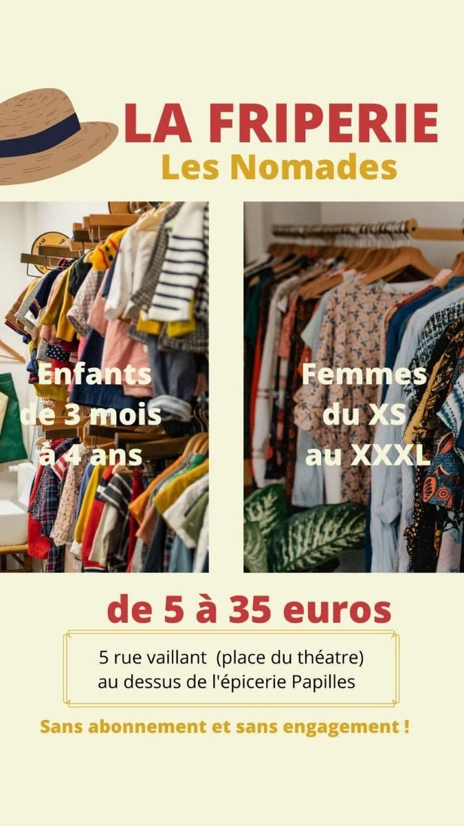 Les Nomades c’est désormais "La Friperie Dijonnaise". Désormais, vous pouvez échanger vos vêtements... ou les acheter !