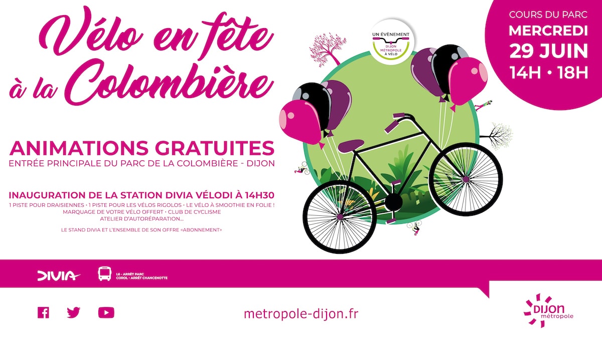 Le vélo en fête au parc de la Colombière le mercredi 29 juin 2022