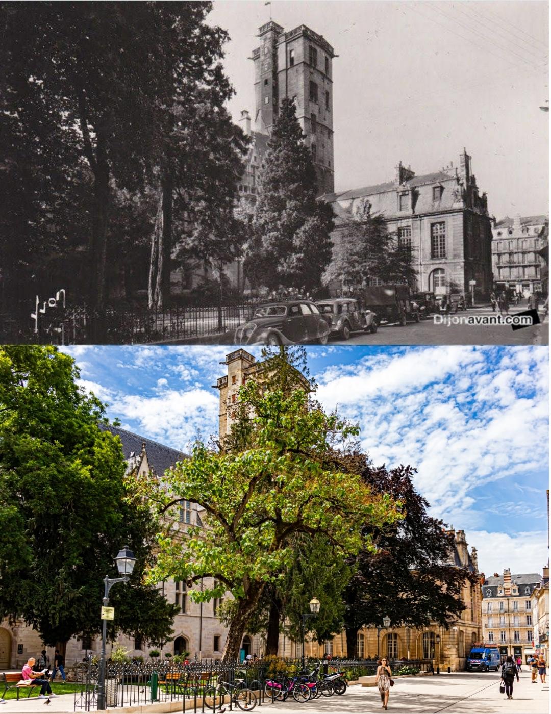 La place des Ducs, en 1945 et 2019