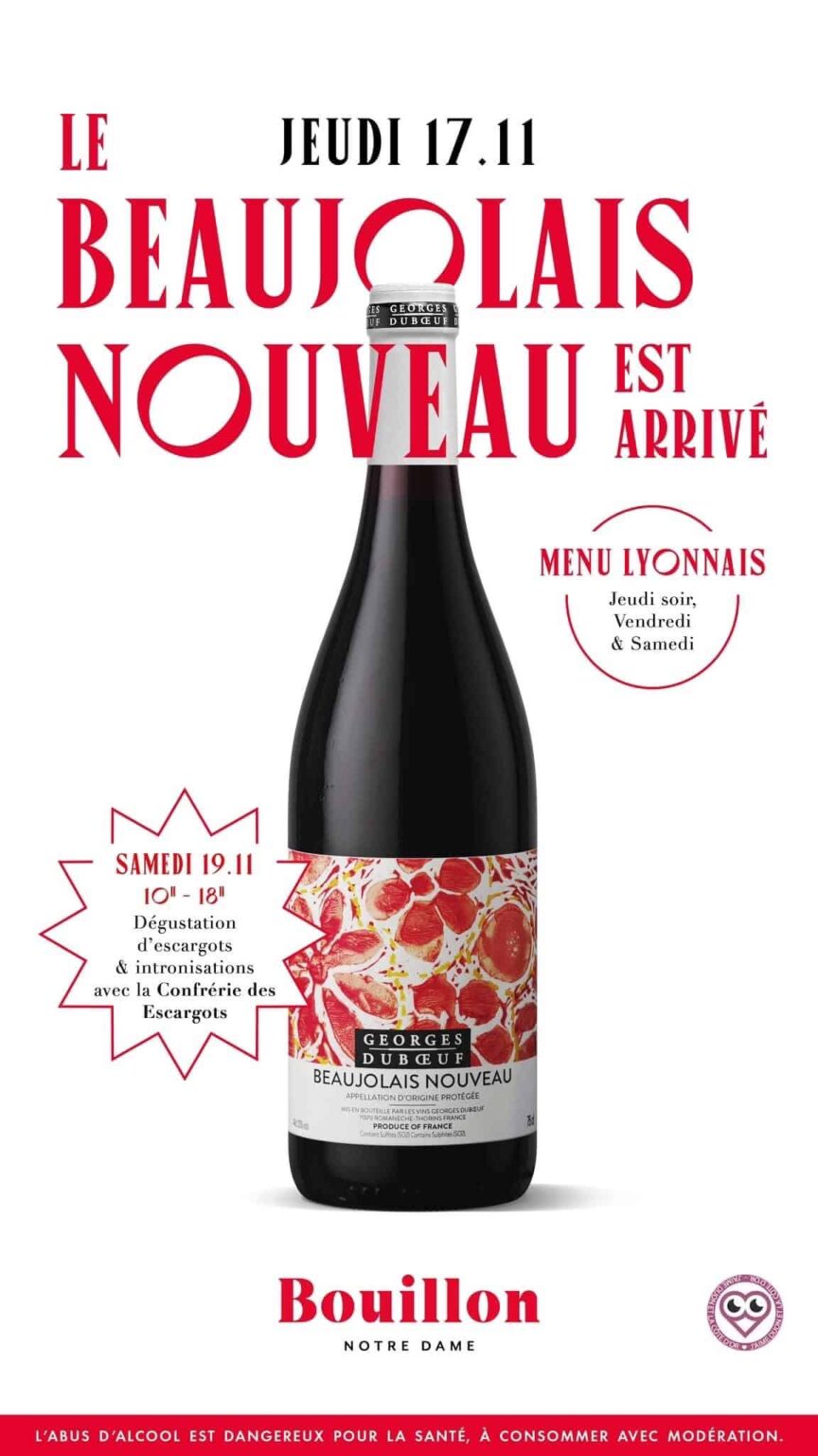 Le Bouillon NotreDame fête son Beaujolais Nouveau J'aime Dijon