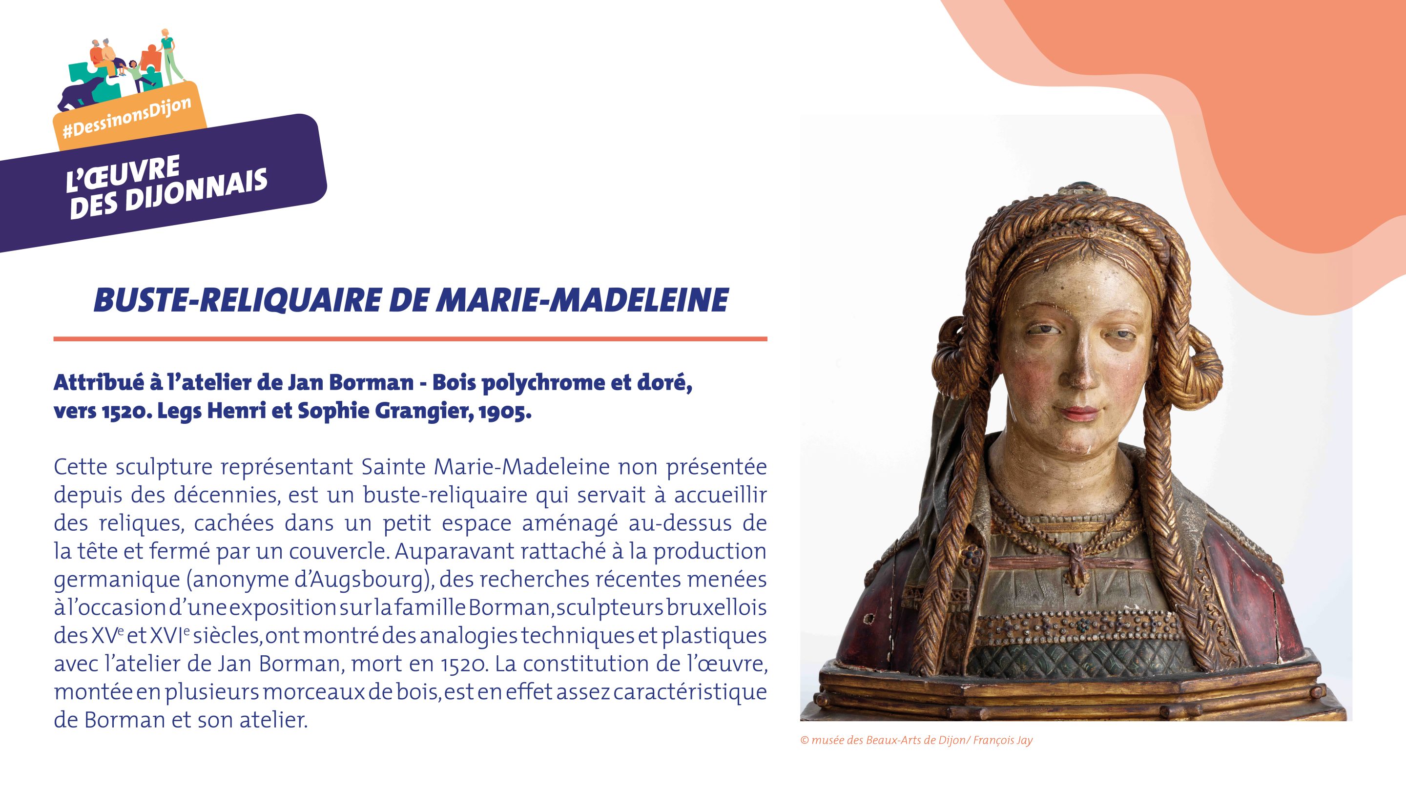 Buste-reliquaire de Marie-Madeleine, atelier de Jan Borman (1520)