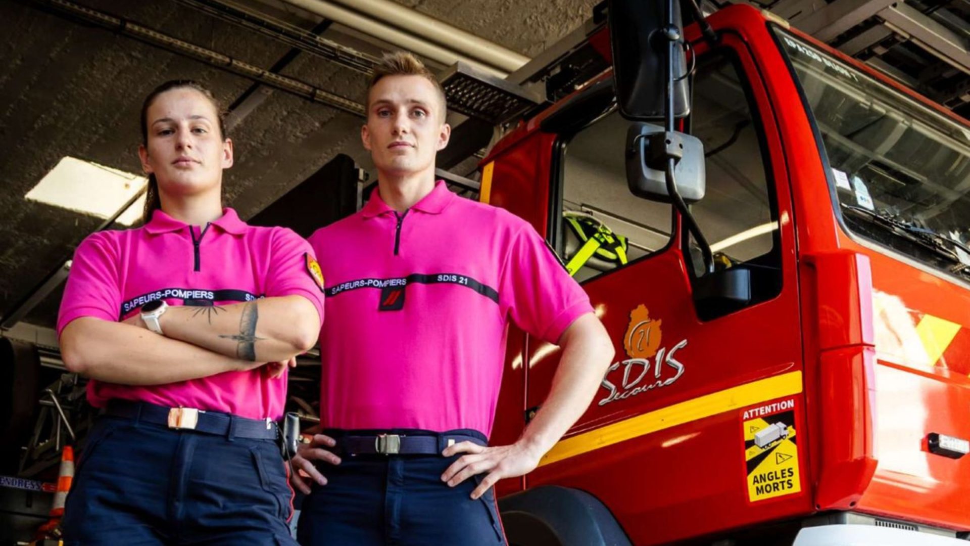 Octobre rose : Les sapeurs pompiers de Côte-d’Or habillés en rose
