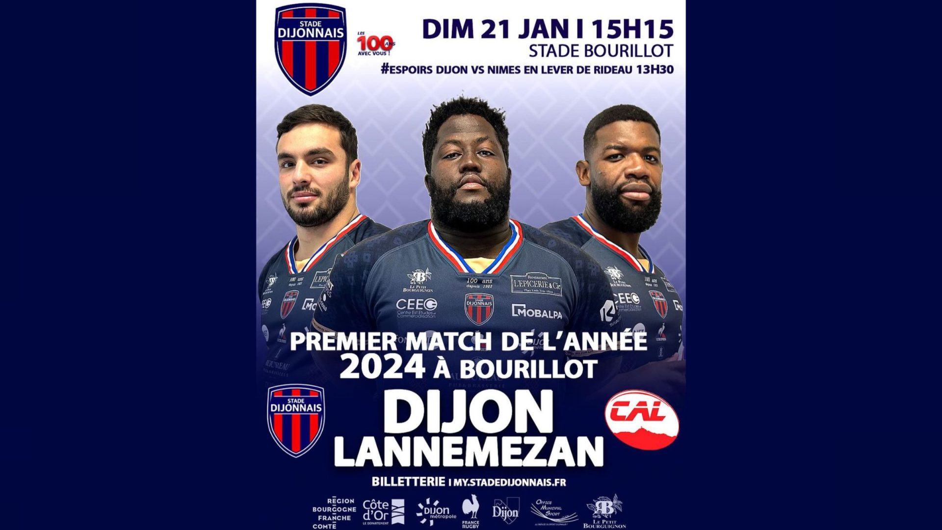 Stade Dijonnais-Lannemezan : premier match à domicile de l'année