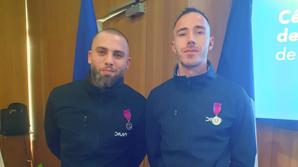 Deux agents Divia décorés pour un sauvetage héroïque