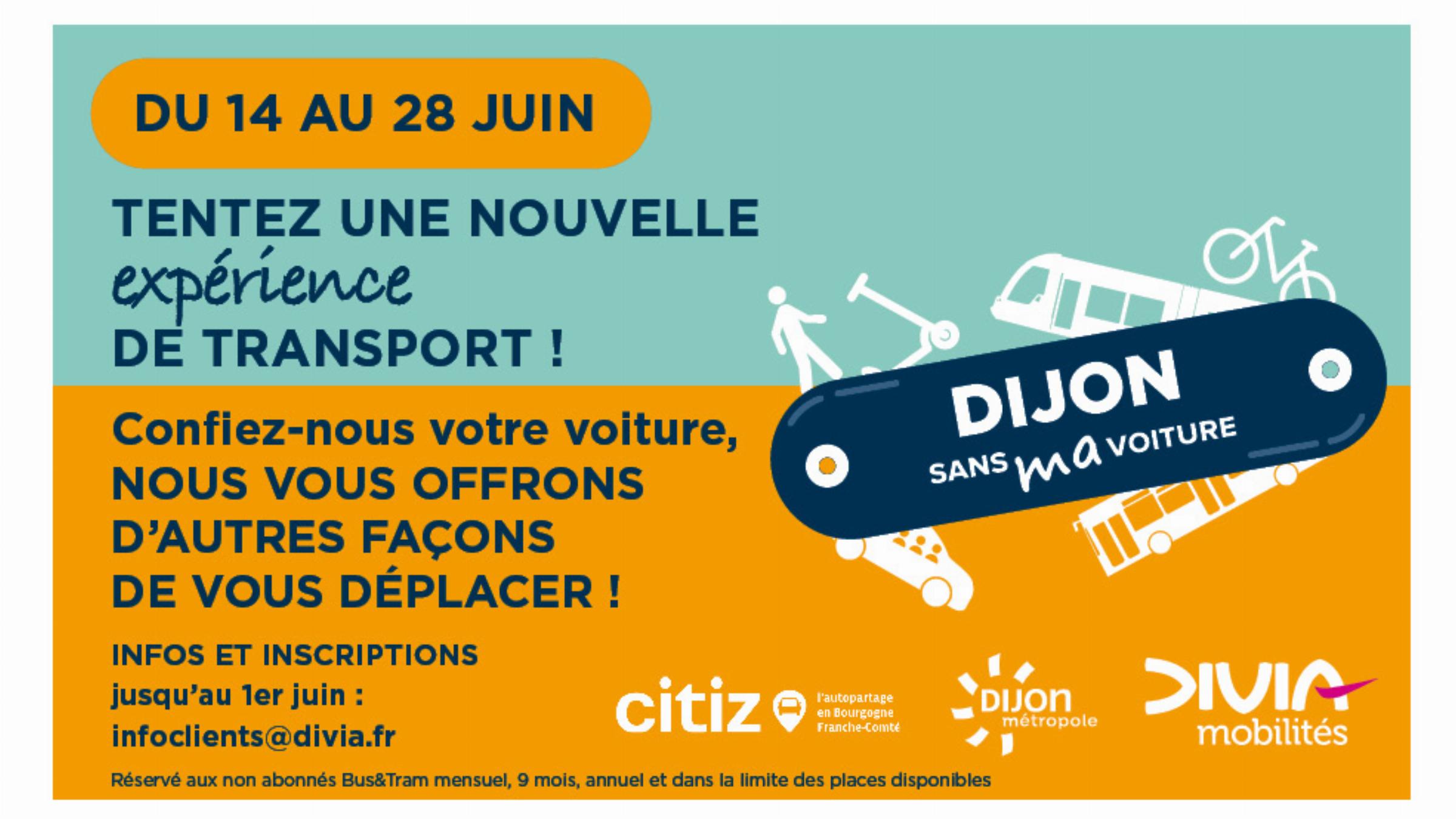Opération "Dijon sans ma voiture" avec DiviaMobilités