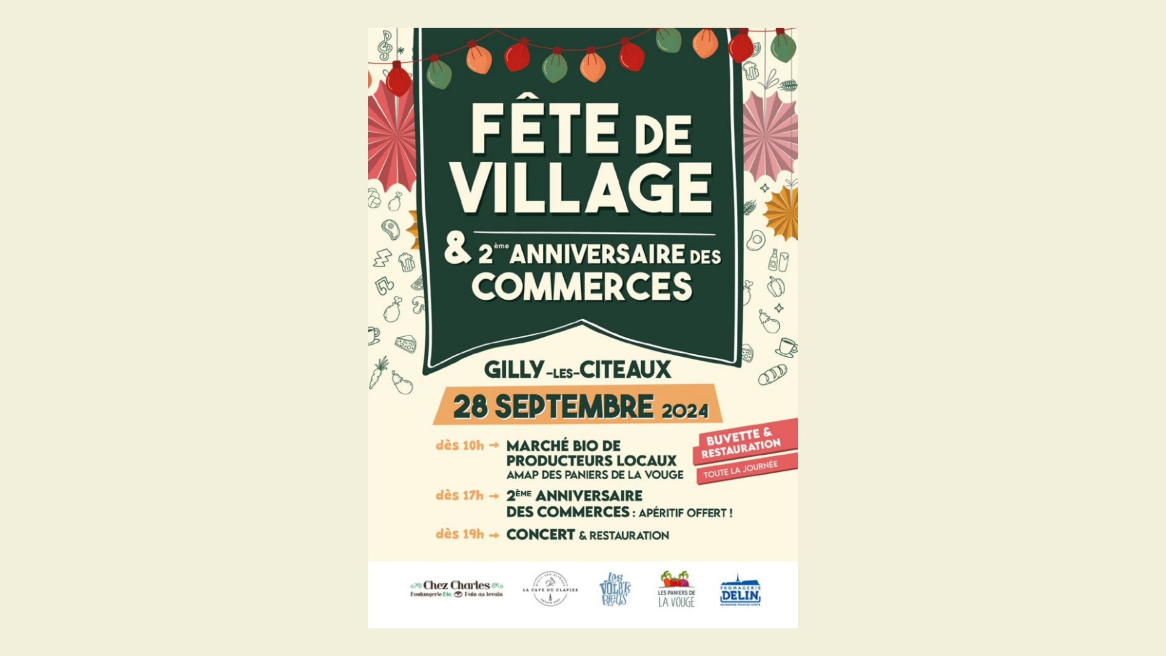 Une fête de village et un marché bio à Gilly-lès-Cîteaux ce samedi