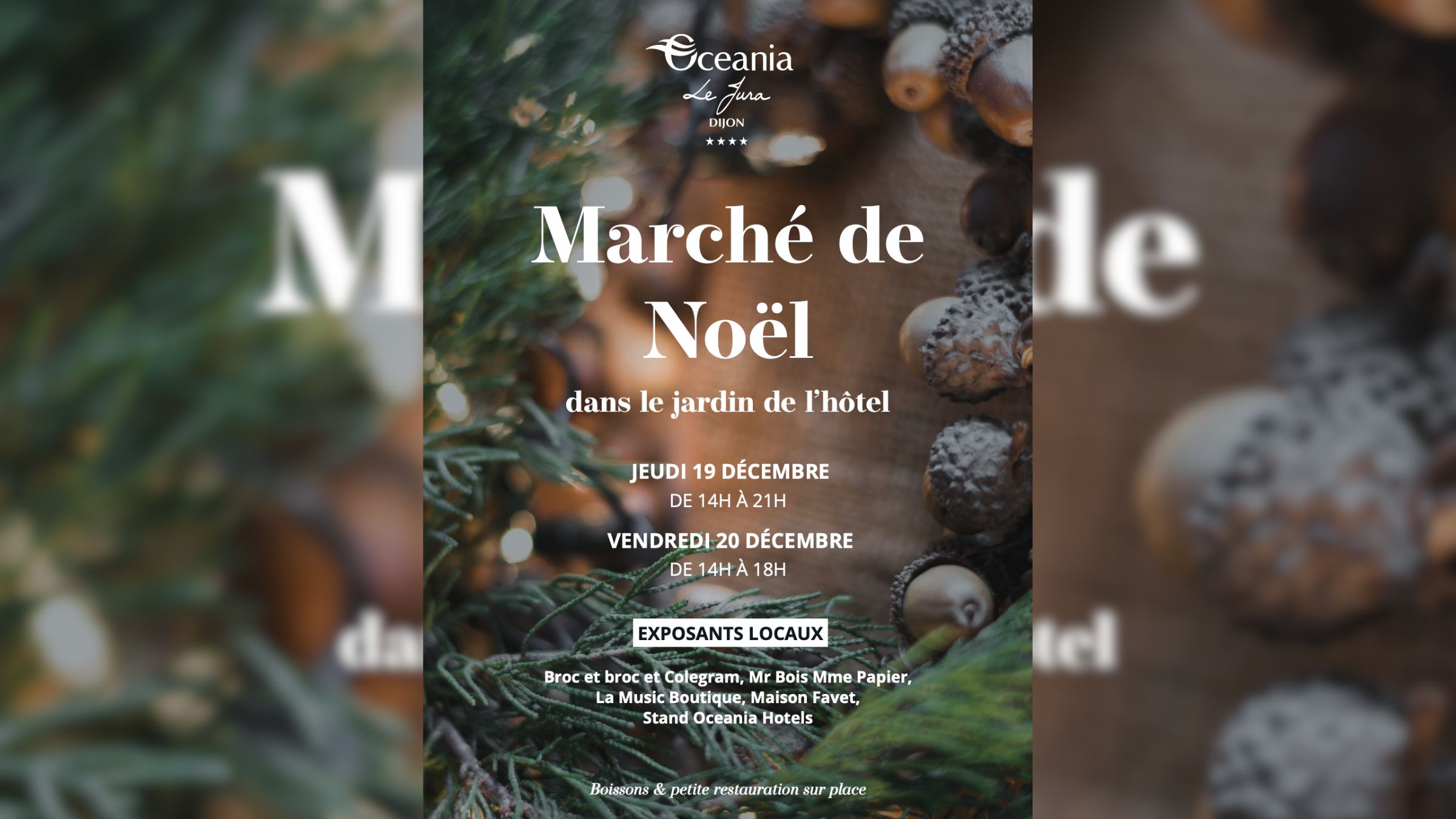 L'Hôtel Oceania Le Jura organise son Marché de Noël à Dijon