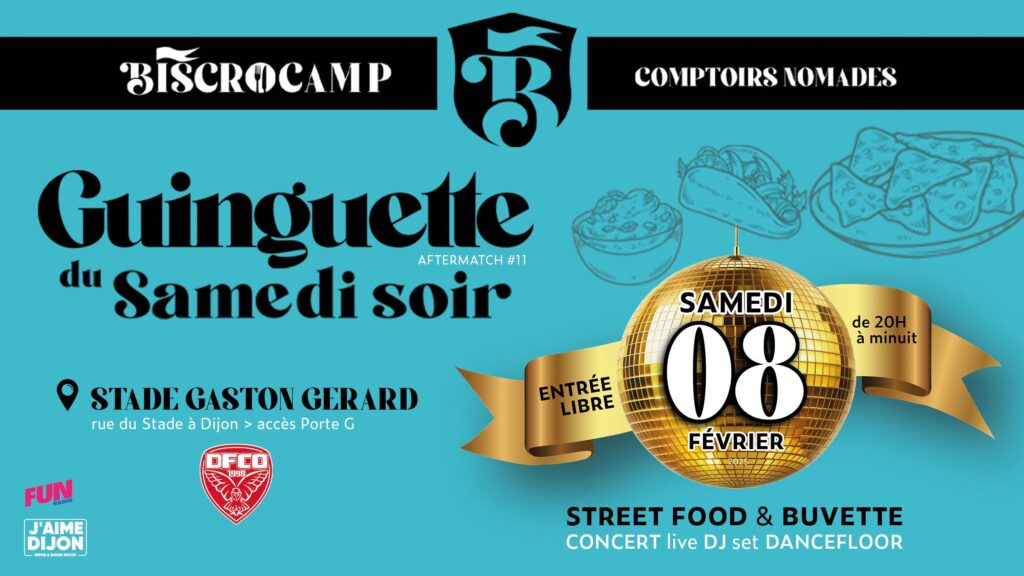 Avis aux bons vivants, le Biscrocamp joue les prolongations au Stade Gaston Gérard avec un aftermatch le 8 février !