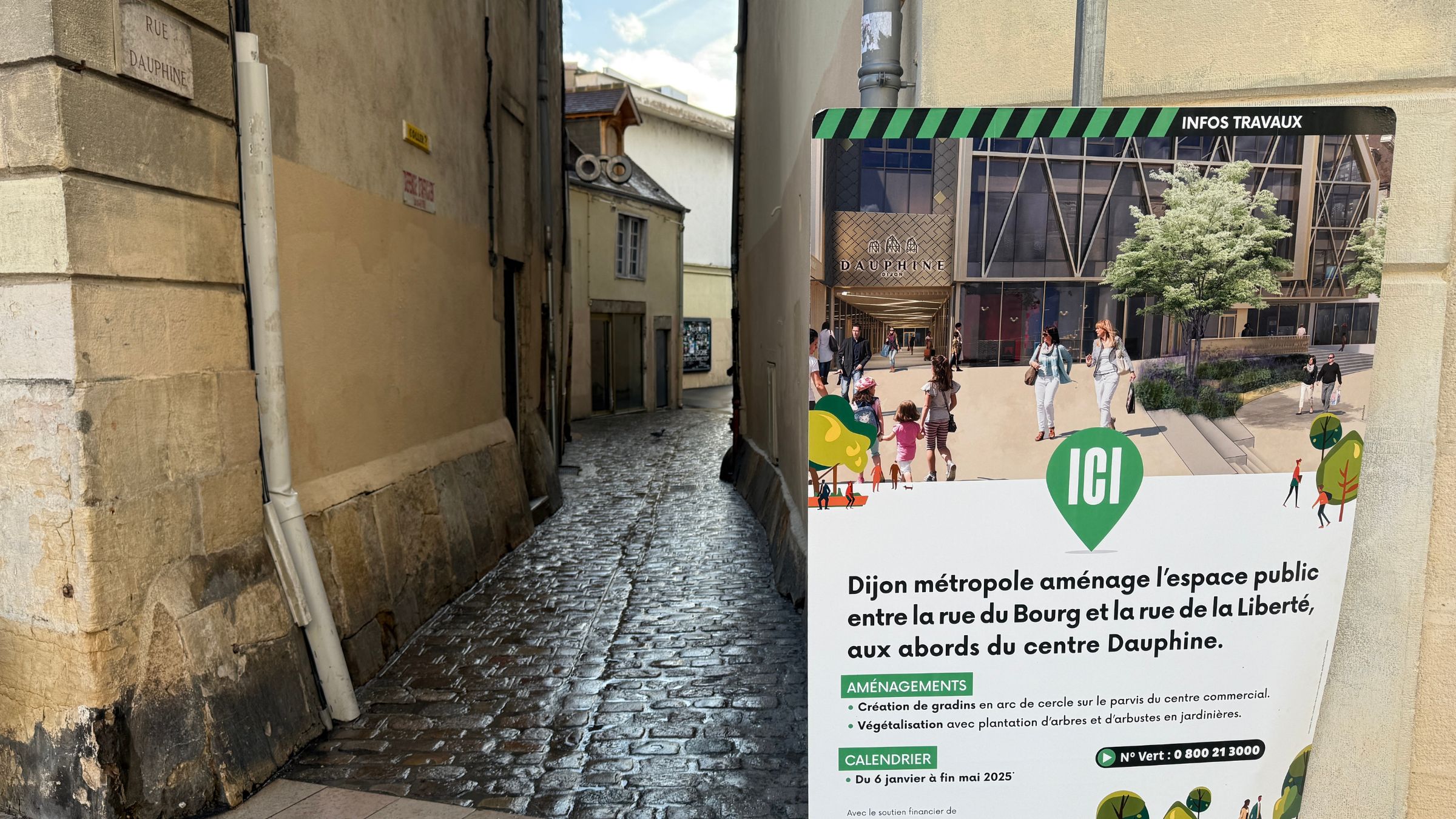 Travaux au centre Dauphine. La rue Dauphine sera fermée