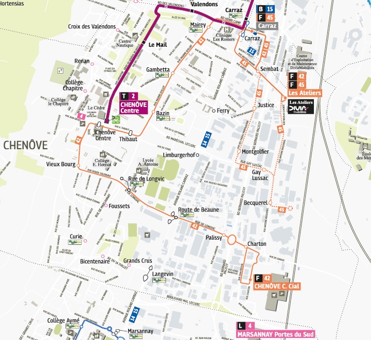 Divia : modification du tracé de la ligne F42