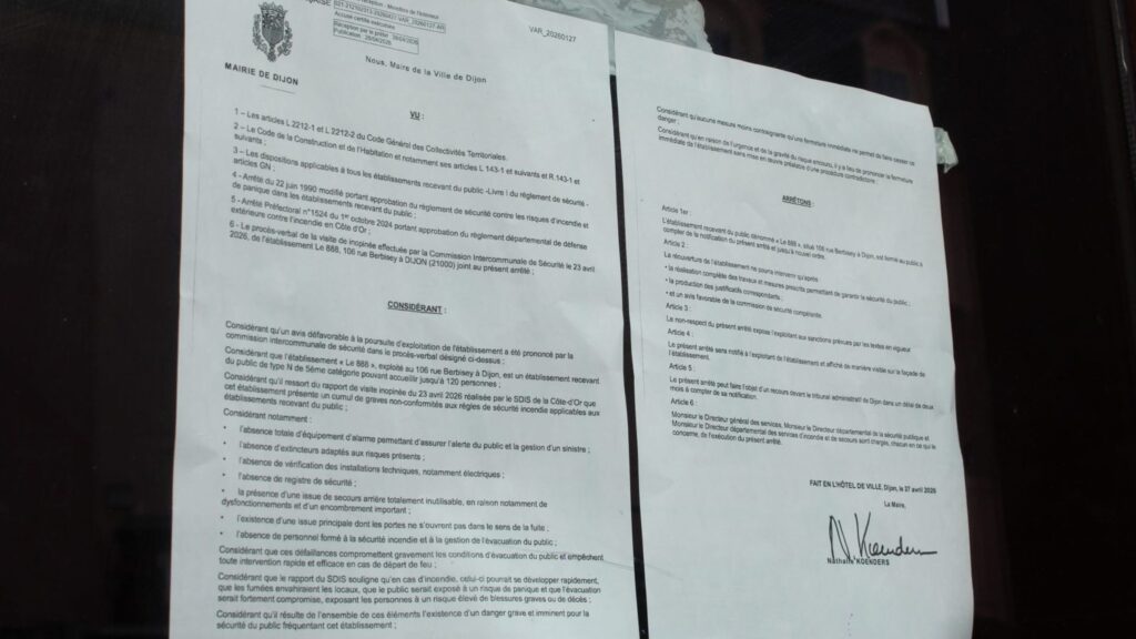 Après un contrôle, le 888 fermé administrativement en urgence