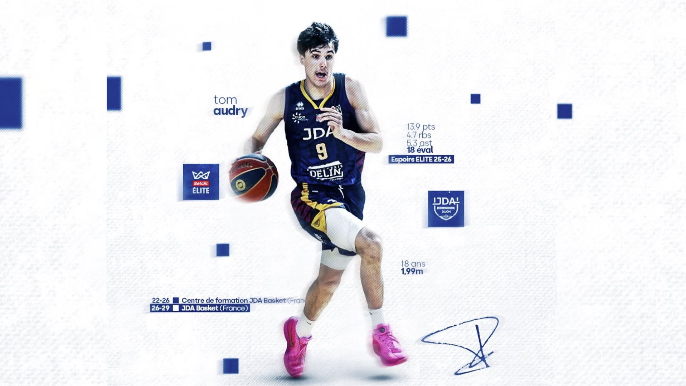 JDA Basket : le jeune talent Tom Audry passe professionnel