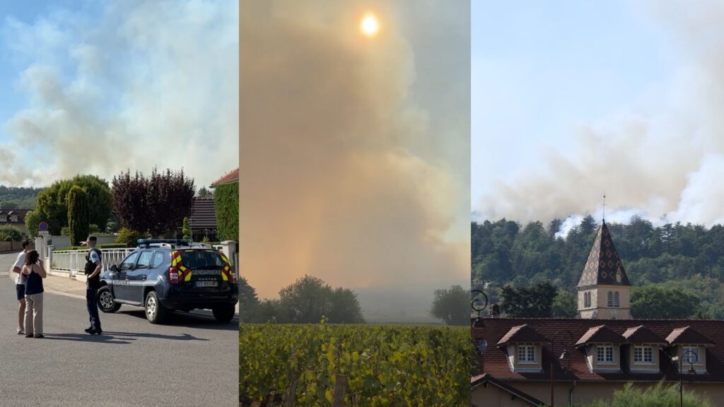 Incendie à Couchey : 80 hectares brûlés, le feu contenu mais pas encore fixé